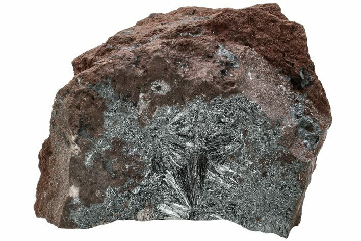 Metallic, Needle-Like Pyrolusite Crystals - Morocco #220652